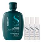 Kit Alfaparf Semi Di Lino Reconstruction - Shampoo 250ml + 3x Ampola 13ml