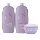 Kit Alfaparf Semi Di Lino Smooth Shampoo + Condicionador + Máscara