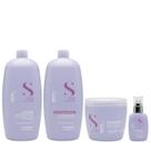 Kit Alfaparf Semi Di Lino Smooth Smoothing - Shampoo & Condicionador 1 Litro + Máscara 500ml + Cream Leave-In 125ml Kit Alfaparf Semi Di Lino Smooth Smoothing - Shampoo & Condicionador 1 Litro + Máscara 500ml + Cream Leave-In 125ml