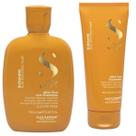 Kit Alfaparf Semi Di Lino Sunshine shampoo 250ml e reparador pós sol 200ml proteção e brilho