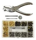 Kit Alicate 300 Rebites Pressão Couro Cintos Calças Bolsas