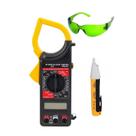 Kit Alicate Amperímetro 266 E Detector De Tensão Por Indução