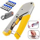 Kit Alicate Compressão Rg6 Rg59 Decapador 10 Conectores RG6