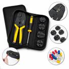Kit Alicate Crimpador 8 em 1 Terminal Ilhós Tubular 5 Mandíbulas com Estojo Multifuncional Universal Profissional