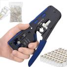 Kit Alicate Crimpador RJ45 Profissional CAT5e CAT6 CAT7 com 100 Conectores para Cabos de Rede CAT5e CAT6 CAT7