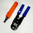 KIT ALICATE DE CRIMPAR RJ45 210c + ALICATE PUNCH DOWN DE IMPACTO LARANJA