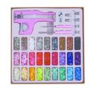 Kit Alicate De Pressão 3 Em 1 Rosa + botões Plástico + Ilhós + botão de metal