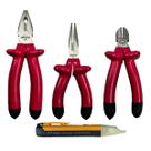 Kit Alicate Iso. 1000V Univ. 8" Corte Diag. 6" Telef Reto 6" - ARO096 ARO097 ARO098 + Caneta Tensão