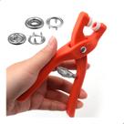 Kit Alicate Pregar Botões de Pressão Com 10 Botões De Metal Aplicador Kit Alicate Pregar Botões de Pressão Com 10 Botões De Metal Aplicador