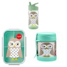 Kit Alimentação 3 SPROUTS Coruja (bento, pote térmico e garrafinha)