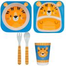 Kit Alimentação Bebê Fibra Bambu Ecológico Tigre - Buba Baby