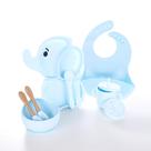 Kit alimentação bebe silicone elefantinho 10 pcs