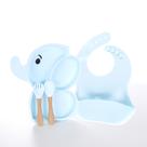 Kit alimentação bebe silicone elefantinho 4 pcs baby style