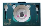 Kit Alimentação Eco Fibra De Bambu Coala - Girotondo Kit Alimentação Eco Fibra De Bambu Coala - Girotondo
