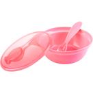 Kit Alimentação Infantil Buba Pratinho para Viagem com Tampa E Colher Rosa