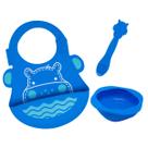 Kit alimentação infantil em silicone Colher + Babador + Tigela Marcus & Marcus Lucas
