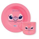 Kit alimentação Infantil Prato Fundo Bowl Caneca 270ml temático personagem Angel Licenciado Disney Kit alimentação Infantil Prato Fundo Bowl Caneca 270ml temático personagem Angel Licenciado Disney
