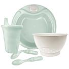Kit Alimentação Infantil Refeição Bebê Com 5 Peças Prato Bowl Copo Com Tampa e Colher Adoleta - Adol