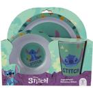 Kit Alimentação Infantil STITCH com 3 Peças Prato, BOWL e Copo
