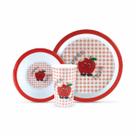 Kit Alimentação Para Bebê infantil 3 Peças Prato Tigela Copo +6m - Pimpolho Kit Alimentação Para Bebê infantil 3 Peças Prato Tigela Copo +6m - Pimpolho