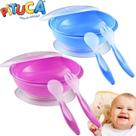 Kit Alimentação Pituca Prato Com Ventosa E Tampa 1 Garfo E 1
