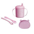Kit Alimentação Refeição Infantil Bebê Criança Com PratosTalheres Copo 4 Peças
