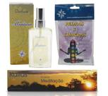 Kit Alinhando os Chakras Perfume Pedra dos Chakras e Incenso