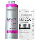 Kit Alisamento Terapia Tratamento Capilar e Redutor De Volume Máscara Terapia