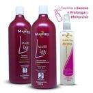Kit Alisante Mairi Liss Gold (Shampoo Anti-resíduos + Ativo) + 1 Pré Escova Mairibel
