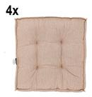 Kit Almofada Futon Caqui 45x45cm Sofisticado 4 Unidades