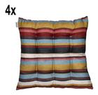 Kit Almofada Futon De Linho Colorida 40x40cm 4 Unidades