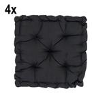 Kit Almofada Futon Oxford Preto 40x40cm 4 Unidades