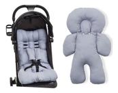 Kit almofada para carrinho e bebê conforto - cinza