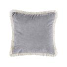 Kit Almofadas 04 pç 45 x 45 cm tecido felpudo macio franja