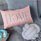 kit Almofadas Baguete Cheia Decorativa + Almofada De Nozinho Love Home com Zíper Enchimento Silicone