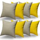kit Almofadas Decorativas 8 Unidades Com Ziper e Refil de Silicone