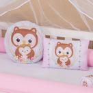 Kit Almofadas Decorativas Infantil Corujinha Rosa
