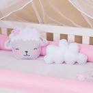Kit Almofadas Decorativas Infantil Ovelhinha Rosa