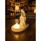 Kit Altar Moderno Nossa Senhora Aparecida com Vela LED e Bandeja Porta-Terço