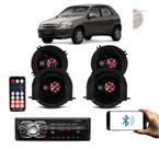 Kit Alto Falante Celta 4 Portas 5 Pol 240W Radio MP3 KF.054R