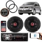 Kit Alto Falante Gol Saveiro G5G6 Fox 6 Pol + Radio KF.222R