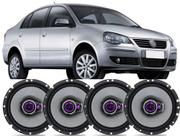 Kit Alto Falante Pioneer Original Vw Polo Sedan 6pol 200w 4p