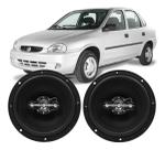 Kit Alto Falante Porta Dianteiro Leson 140wrms Par Corsa Sedan Preto