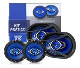 Kit Alto Falante Prático Hurricane 6 + 6x9 280w Rms Quadriaxial