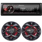Kit Alto Falantes 5.25" Ecopower+Radio pioneer mvh-s215bt