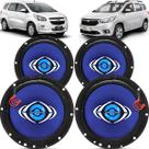 Kit Alto Falantes Dianteiros e Traseiros Chevrolet Spin 2013 até 2020 - Hurricane Class 520w