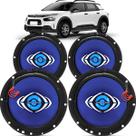 Kit Alto Falantes Dianteiros e Traseiros Citroen C4 Cactus 2018 Até 2021 - Hurricane Class 520w