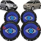 Kit Alto Falantes Dianteiros e Traseiros Fiat Idea 2006 até 2016 - Hurricane Class 520w