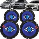 Kit Alto Falantes Dianteiros e Traseiros Honda Civic 2006 até 2021 - Hurricane Class 520w