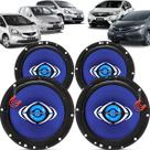 Kit Alto Falantes Dianteiros e Traseiros Honda Fit 2004 até 2021 - Hurricane Class 520w